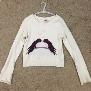 H&M Soft Sweater Angora Love Birds Size 4